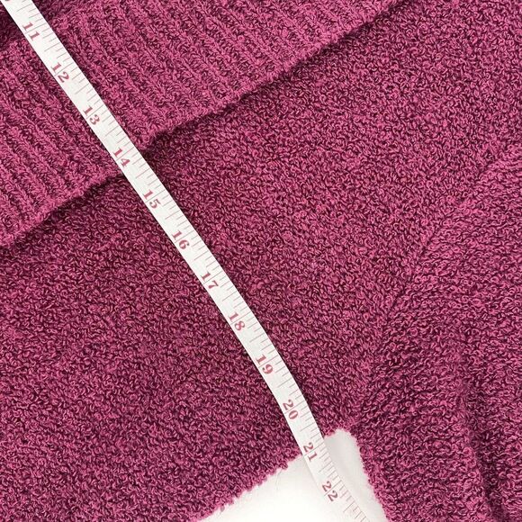 Vintage Le Chois Knit Open Front Cardigan Sweater Boucle Pink Size M - Picture 10 of 11